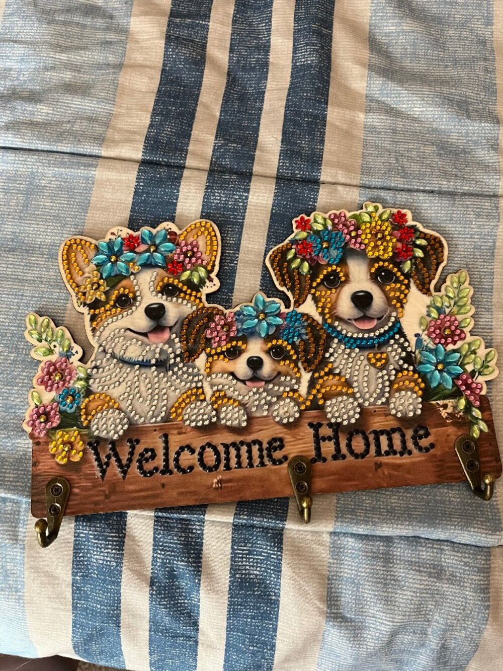 Puppies Diamond Art Key Holders